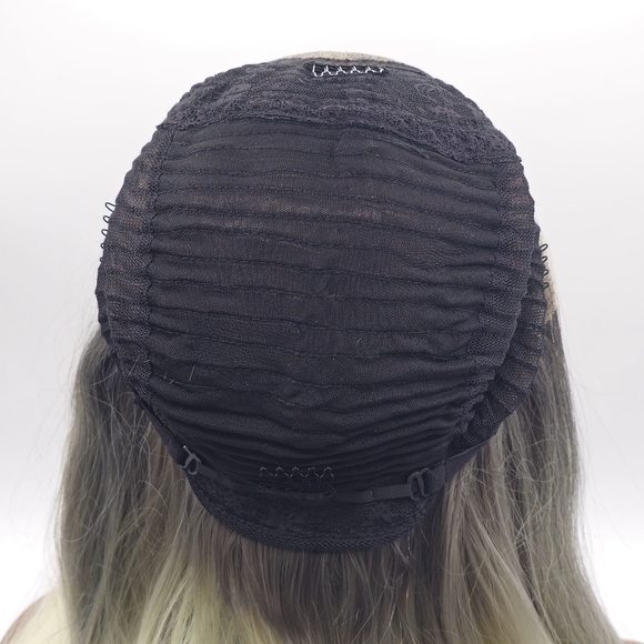 Uniwigs Pacific Palisades Long Rooted Ash Blonde & Teal Ombre Lace Front Wig - Picture 8 of 8